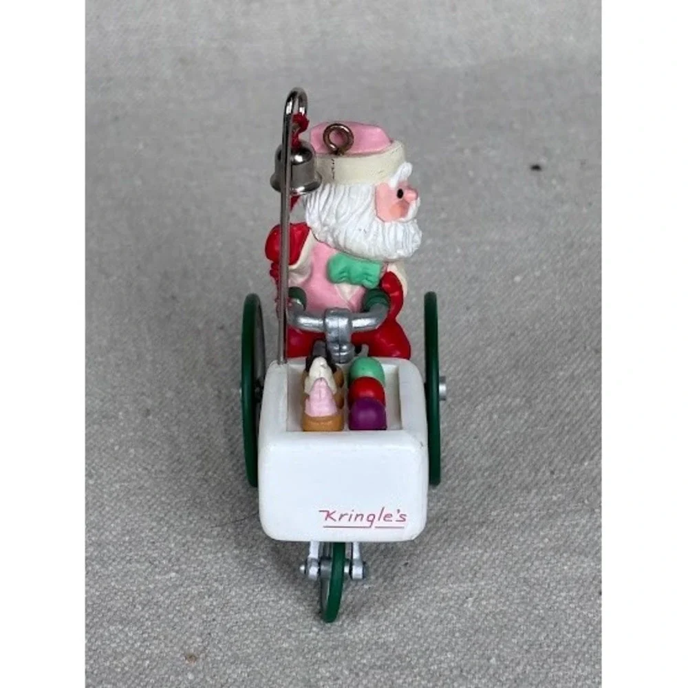 Hallmark Kringles‎ Ice Cream Snow Cones Santa Tricycle Ornament 1986